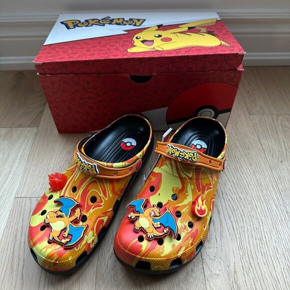 NEW Crocs x Pokemon Charizard Classic clog Men’s 210242-001 Size 11 - Picture 2 of 6